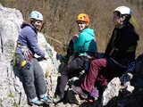 Drei Kursteilnehmerinnen in der Sonne