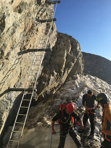 Bild 3 Absicherung der Kletterpassagen zur Fuorcla Boval