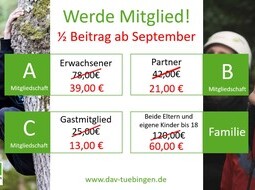 Ab september halber Beitrag 