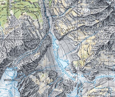 Karte Gletscher